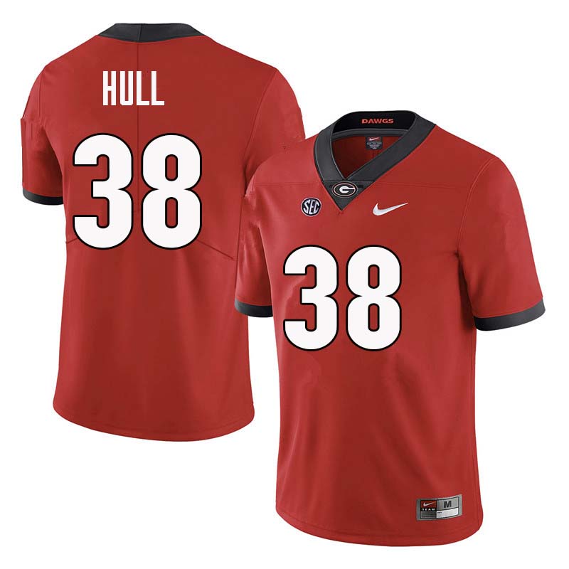 Georgia Bulldogs #38 Joseph Hull College Football Jerseys Sale-Red